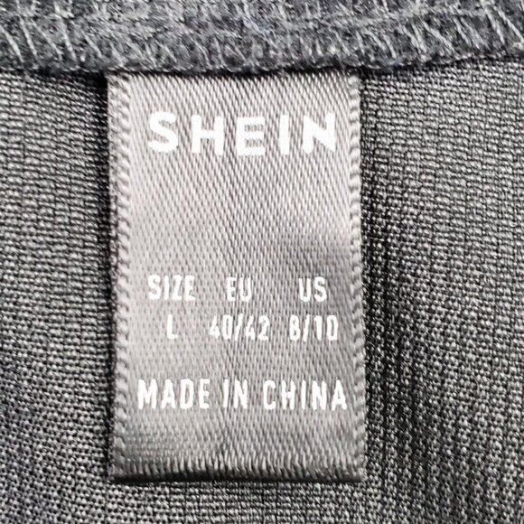 Corduroy Button Front Mini Skirt Black L Soft Flowy Stretch Grunge Fall 90s - Picture 9 of 13